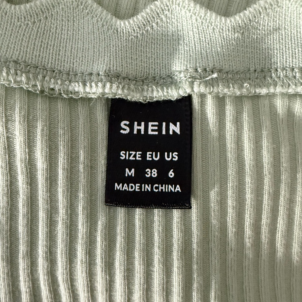 SHEIN Light Green Ribbed Top - Picture 2 of 5